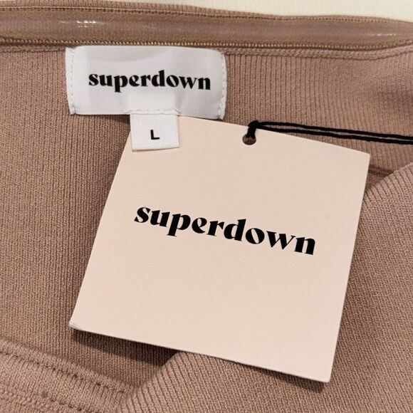 NWT Superdown Perla Ombre Mini Dress in Nude Ombre Revolve Neapolitan Large - Picture 12 of 16